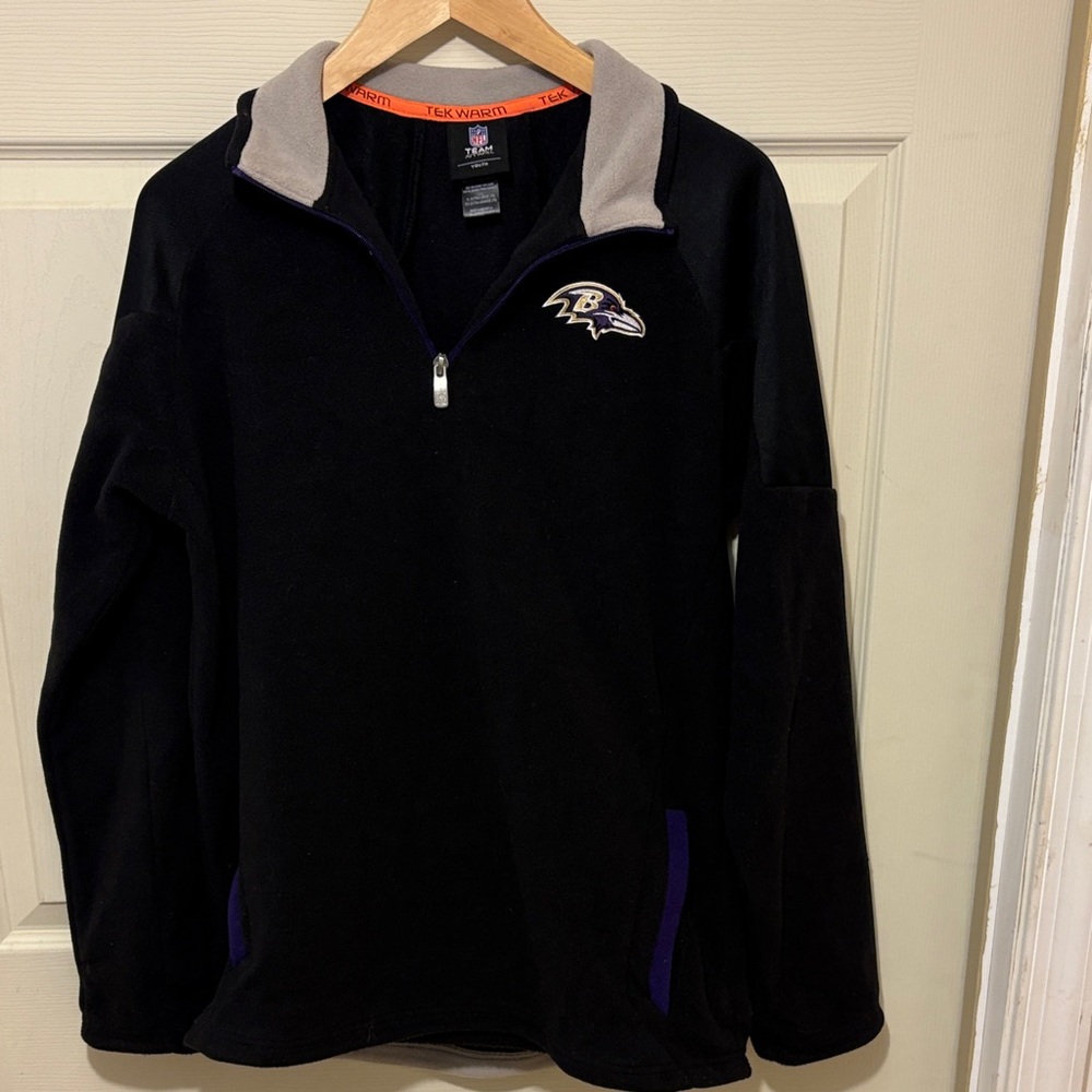 Black Half-Zip Fleece with Logo